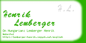 henrik lemberger business card